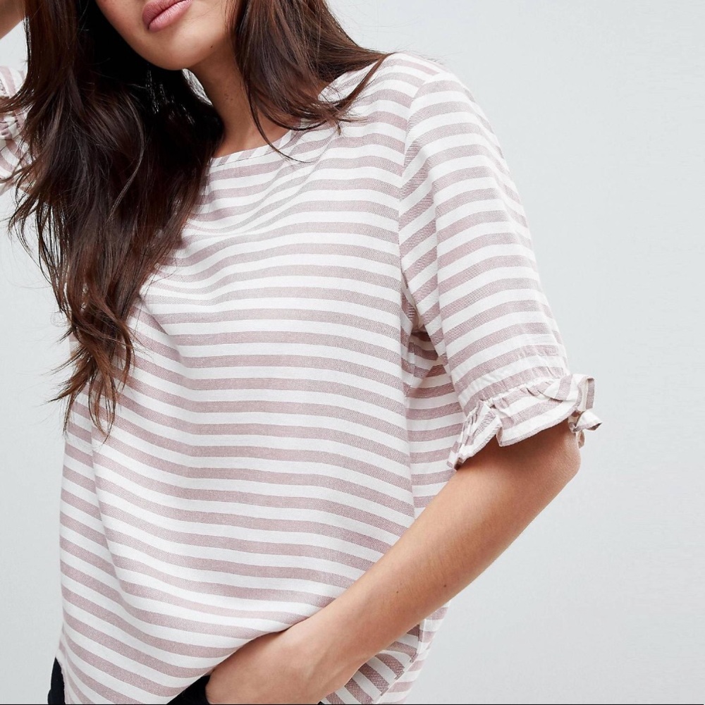 Ruffle sleeve top